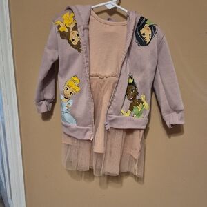 Disney Pink Princess Hoodie and Dress Set